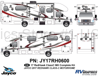 46 Piece 2017 Redhawk Motorhome Complete Graphics Kit