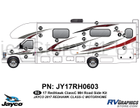 18 Piece 2017 Redhawk Motorhome Roadside Graphics Kit