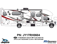 18 Piece 2017 Redhawk Motorhome Curbside Graphics Kit