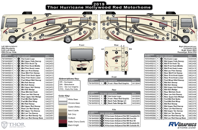 Thor Motorcoach - Hurricane - 2019 Hurricane Motorhome Red Version