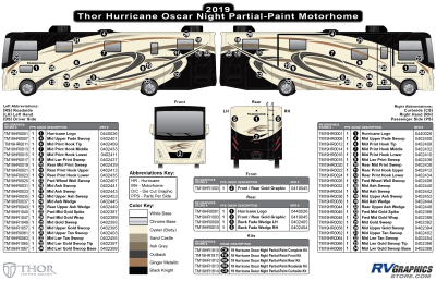 Thor Motorcoach - Hurricane - 2019 Hurricane Motorhome Gold Version-Partial Paint