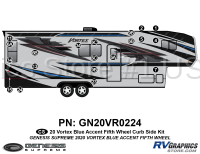 20 Piece 2020 Vortex Fifth Wheel Curbside Graphics Kit-BLUE Combination