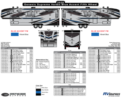 Genesis Supreme - Vortex - 2020 Vortex Fifth Wheel-BLUE Version