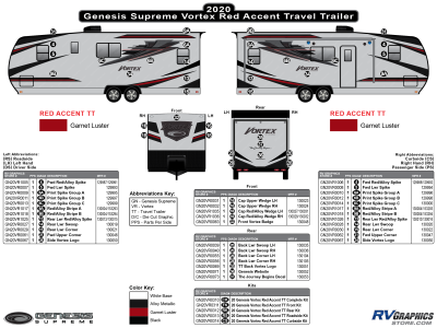 Genesis Supreme - Vortex - 2020 Vortex Travel Trailer-RED Version