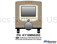 1 Piece 2018 Montana Fifth Wheel Rear Graphics Kit