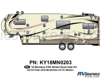 27 Piece 2018 Montana Fifth Wheel Roadside Graphics Kit