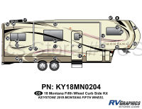 27 Piece 2018 Montana Fifth Wheel Curbside Graphics Kit