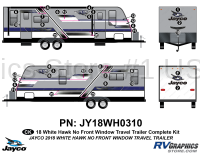 37 Piece 2018 White Hawk Travel Trailer Complete Graphics Kit