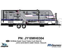 16 Piece 2018 White Hawk Travel Trailer Curbside Graphics Kit