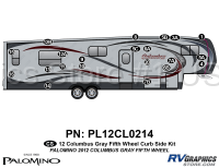 21 Piece 2012 Columbus Fifth Wheel Curbside Graphics Kit-Gray Version