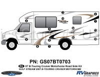 14 Piece 2007 B Touring Cruiser Motorhome Roadside Graphics Kit