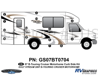 14 Piece 2007 B Touring Cruiser Motorhome Curbside Graphics Kit