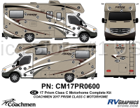 53 Piece 2017 Prism Motorhome Complete Graphics Kit