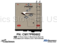 5 Piece 2017 Prism Motorhome Rear Graphics Kit