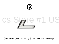 ONE Letter ONLY for 141"  Lg Stealth Legend