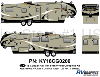 57 Piece 2018 Cougar Fifth Wheel Half Ton Complete Graphics Kit