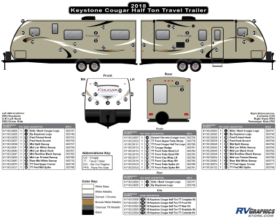 Keystone RV - Cougar - 2018 Cougar Travel Trailer-Half Ton