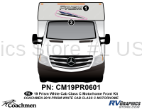 2 Piece 2019 Prism Motorhom-White Cab-Front Graphics Kit