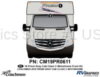 2 Piece 2019 Prism Motorhom-White Cab-Front Graphics Kit