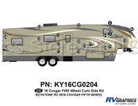 21 Piece 2016 Cougar Fifth Wheel Curbside Graphics Kit