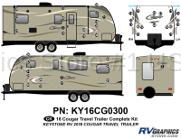 48 Piece 2016 Cougar Travel Trailer Complete Graphics Kit