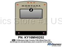 1 Piece 2016 Montana High Country FW Rear Graphics Kit