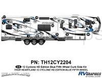 29 Piece 2012 Cyclone FW Curbside Graphics Kit Blue Version