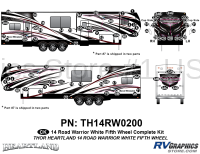 82 Piece 2014 Road Warrior FW-WHITE Complete Graphics Kit