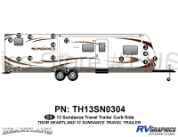 17 Piece 2013 Sundance Travel Trailer Curbside Graphics Kit