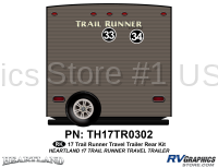 2 Piece 2017 Trailrunner TT Rear Graphics Kit