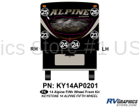 6 Piece 2014 Alpine FW Front Graphics Kit