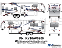 47 Piece 2010 Avalanche FW Complete Graphics Kit