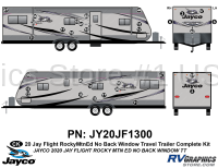 32 Piece 2020 Jay Flight Rocky Mountain Edition Travel Trailer NO Back Window Complete Graphics Kit