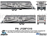 32 Piece 2020 Jay Flight Standard Rocky Mountain Edition Travel Trailer Back Window Complete Graphics Kit