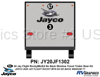 2 Piece 2020 Jay Flight Rocky Mountain Edition Travel TrailerNO Back Window Rear Graphics Kit