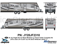 33 Piece 2020 Jay Flight SLX Lg Travel Trailer Back Window Complete Graphics Kit