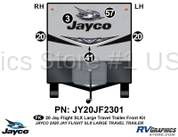 5 Piece 2020 Jay Flight SLX Lg Travel Trailer Front Graphics Kit