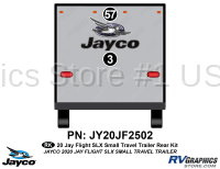 2 Piece 2020 Jay Flight SLX Small Travel Trailer Rear Graphics Kit