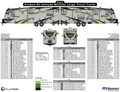 Eclipse - Attitude - 2021 Attitude Lg Travel Trailer-Apple Green Version