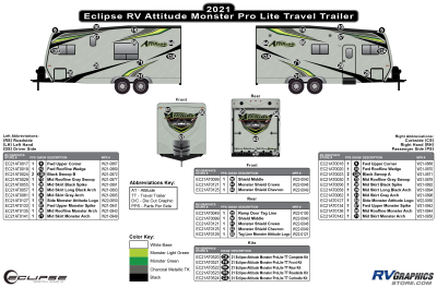 Eclipse - Attitude - 2021 Attitude Sm ProLite Travel Trailer-Apple Green Version