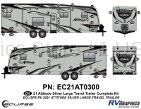 70 Piece 2021 Attitude Lg Travel Trailer Complete Graphics Kit Silver Version