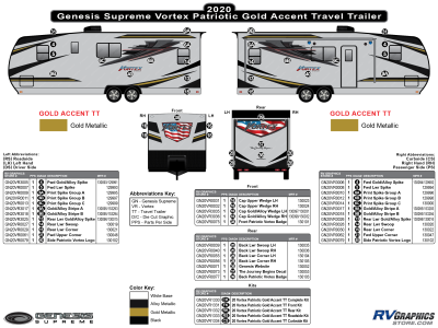 Genesis Supreme - Vortex - 2020 Vortex Patriotic Travel Trailer-GOLD Version