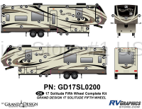 56 Piece 2017 Solitude Fifth Wheel Complete Graphics Kit