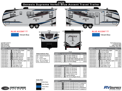 Genesis Supreme - Vortex - 2020 Vortex Travel Trailer-BLUE Version