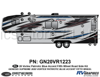 20 Piece 2020 Vortex Patriotic Fifth Wheel BLUE Version Roadside Graphics Kit