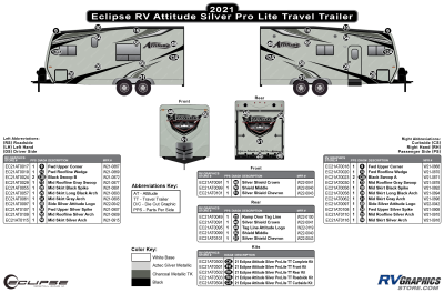 Eclipse - Attitude - 2021 Attitude Small ProLite Travel Trailer-Silver Version