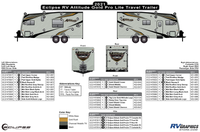 Eclipse - Attitude - 2021 Attitude Sm ProLite Travel Trailer-Gold Version