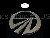 4.5" Wide Monaco Icon Chrome logo