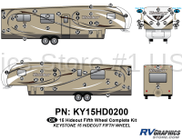 63 Piece 2015 Hideout Fifth Wheel Complete Graphics Kit