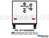 4 Piece 2015 Hideout Small Trailer Rear Graphics Kit